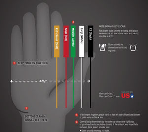 Mercer - MercerGuard® Polyethylene White Cut-Resistant Glove with Muliti Color Cuffs - M33411