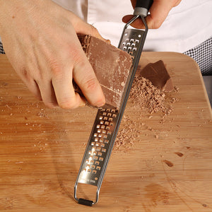 Mercer - Mercergrates™ Stainless Steel Coarse Narrow Grater with Black Handle - M35404