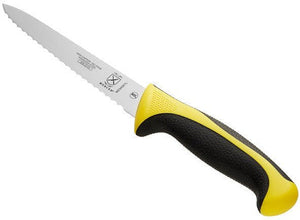 Mercer - Millennia 6" Stainless Steel Wavy Edge Utility Knife with Yellow Handle - M23406YL