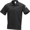 Mercer - Millennia Air® Black Poly Cotton Poplin Unisex Short Sleeve Cook Shirt with Traditional Button - M60200BK