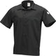 Mercer - Millennia Air® Black Poly Cotton Poplin Unisex Short Sleeve Cook Shirt with Traditional Button - M60200BK