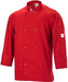 Mercer - Millennia Air® Red Poly Cotton Unisex Full Mesh Back Cook Jacket with Traditional Button - M60017RD