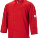 Mercer - Millennia Air® Red Poly Cotton Unisex Full Mesh Back Cook Jacket with Traditional Button - M60017RD