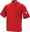 Mercer - Millennia Air® Red Poly Cotton Unisex Short Sleeve Cook Jacket with Full Mesh Back - M60019RD