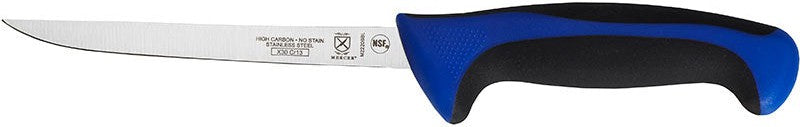 Mercer - Millennia Colors 6" Japanese Steel Narrow Boning Knife with Blue Handle - M22206BL