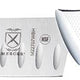 Mercer - Millennia Colors 7" Japanese Steel Granton Edge Santoku Knife with White Handle - M22707WBH