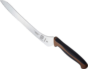 Mercer - Millennia Colors® 9" Wavy Edge Offset Bread Knife with Brown Handle - M23890BR