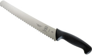 Mercer - Millennia® 10" Japanese Steel Left Handed Wavy Edge Wide Bread Knife with Black Handle - M23211