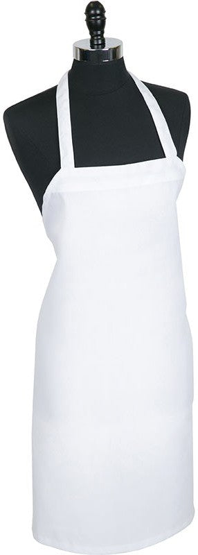 Mercer - Millennia® 33" x 29" White Economy Bib Apron without Pocket - M60100WH