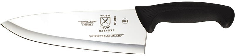 Mercer - Millennia® 8" Japanese Steel Hollow Ground Wide Chef's Knife with Black Handle - M18000