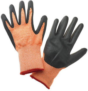 Mercer - Millennia® Nitrile and Nylon Orange/Black Food Processing Gloves with Multi Color Cuff - M33425