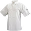 Mercer - Millennia® Poly Cotton White Women's Short Sleeve Cook Jacket with Traditional Buttons - M60023WH