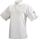 Mercer - Millennia® Poly Cotton White Women's Short Sleeve Cook Jacket with Traditional Buttons - M60023WH