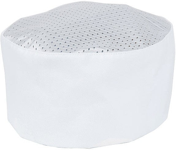 Mercer - Millennia® White Mesh Top Baker's Skull Cap - M60070WH