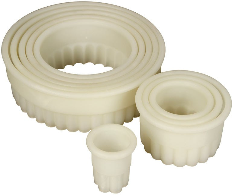 Mercer - Nylon Beige Round Fluted Cutter, Pack Of 9 - M35501