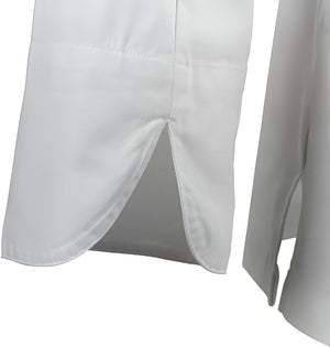 Mercer - Renaissance Poly Cotton White Women's Scoop Neck Chef Jacket - M62040WH