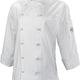 Mercer - Renaissance Poly Cotton White Women's Traditional Neck Chef Jacket - M62060WH