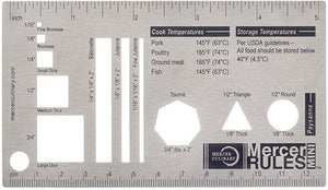 Mercer - Rules Mini™ 5.25" X 3" Stainless Steel Reference Tool - M33243