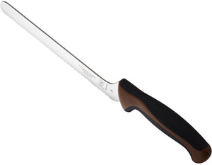 Mercer - Ultimate White 8" Japanese Steel Wavy Edge Offset Bread Knife with Brown Handle - M22418BR