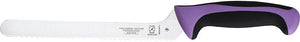 Mercer - Ultimate White 8" Japanese Steel Wavy Edge Offset Bread Knife with Purple Handle - M22418PU