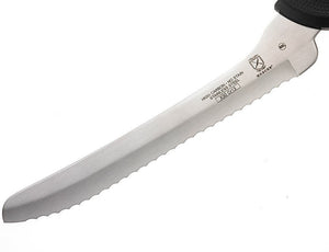 Mercer - Ultimate White - 8" Wavy Edge Offset Bread Knife with Black Handle - M18135BK