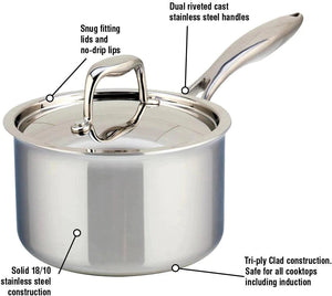 Meyer - 2 L SuperSteel Tri-ply Clad Saucepan with Cover - 3506-16-02 (Available March)