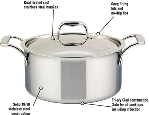 Meyer - 5 L SuperSteel Tri-ply Clad Dutch Oven with Cover - 3507-24-05 (Available March)