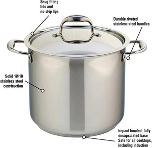 Meyer - 9 L Accolade Series Stock Pot with Lid - 2201-24-09