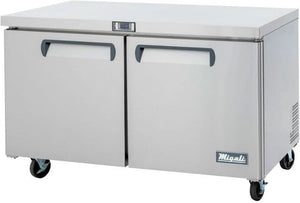 Migali - 115V, 60" Double Under-counter & Work Top Refrigerator - C-U60R-HC