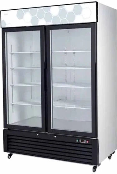 Migali - 115V Double Glass Swinging Doors Merchandiser Refrigerator - C-49RM-HC