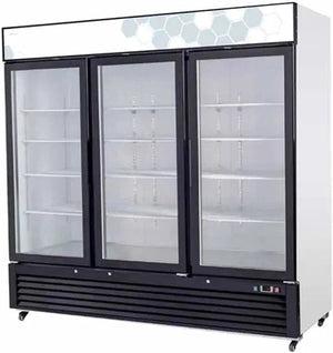 Migali - 115V Triple Glass Swinging Door Merchandiser Refrigerator - C-72RM-HC