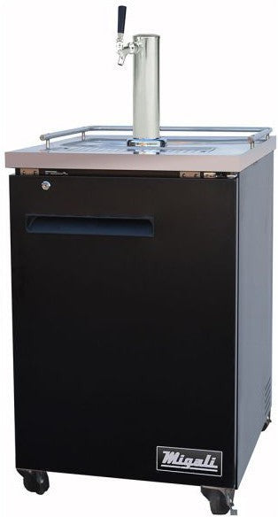 Migali - 23", 1 Keg, 1 Column Draft Beer Direct Draw Beer Dispenser With Single Door - C-DD23-1-HC