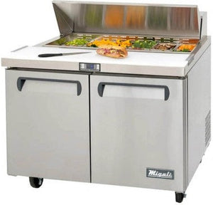 Migali - 36", 10 Pan Sandwich Prep Table With Two Door (Pans Not Included) - C-SP36-10-HC