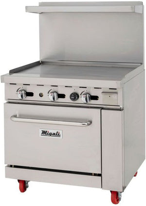 Migali - 36” Natural Gas Griddle With Oven - C-RO-36G-NG