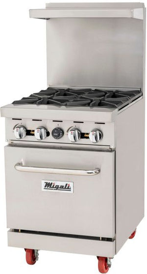 Migali - 4 Natural Gas Burner Range With Oven - C-RO4-NG