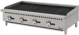 Migali - 48″, 140,000 BTU Stainless Steel Char Rock Broiler - C-CR48