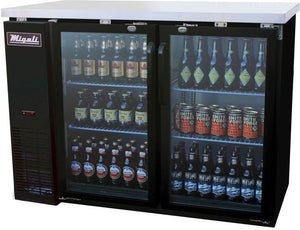 Migali - 48" Two Section Back Bar Cooler with Two Glass Door - C-BB48G-HC