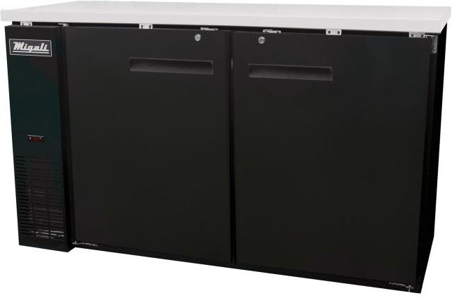 Migali - 60" Two Section Back Bar Cooler with Two Solid Door - C-BB60-HC