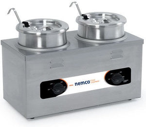 Nemco - 120V 11 QT Round Countertop Food Warmer Includes Inset, Cover, and Ladle - 6101A-ICL