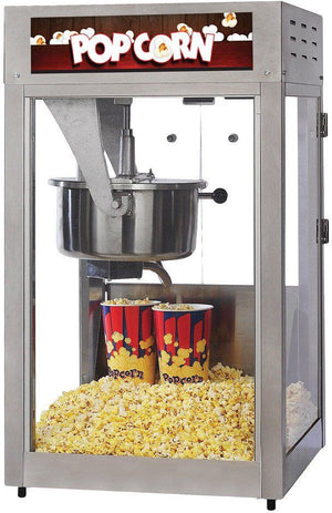 Nemco - 120V 16 Oz Black and Stainless Steel Popcorn Machine - GS1516