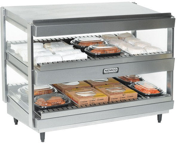 Nemco - 120V 30" Silver Horizontal Double Shelf Merchandiser - 6480-30