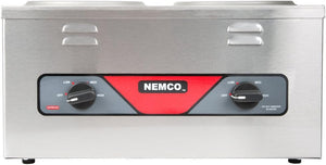 Nemco - 120V 4 QT Double Well Countertop Cooker Warmer with Insets, Cover and Ladle - 6120A-CW-ICL