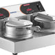 Nemco - 120V 7" Round Dual Waffle Maker with Cast Aluminum Grids and Silverstone - 7000A-2S