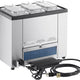 Nemco - 120V Countertop Cold Condiment Chiller with Three 1/9 Size Food Pan and Clear Lid - 9020-3