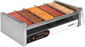 Nemco - 120V Digital Slanted Hot Dog Roller Grill with GripsIt Non-Stick Coating also 30 Hot Dog Capacity - 8230SX-SLT