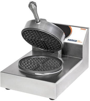 Nemco - 120V Round Single Classic American Waffle Maker with Cast Aluminum Grids - 7000A