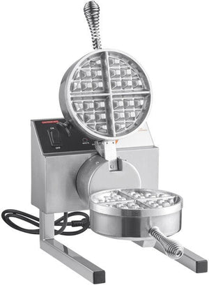 Nemco - 120V Single Belgian Waffle Maker with Fixed Grids and Silverstone - 7020A-1S