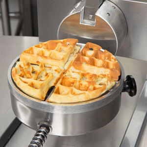 Nemco - 120V Single Belgian Waffle Maker with Fixed Grids and Silverstone - 7020A-1S