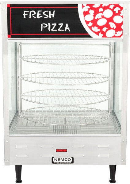 Nemco - 120V Single Door Rotating 4-Tier Pizza Merchandiser with 18" Racks - 6452