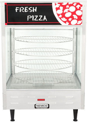 Nemco - 120V Single Door Rotating 4-Tier Pizza Merchandiser with 18" Racks - 6452